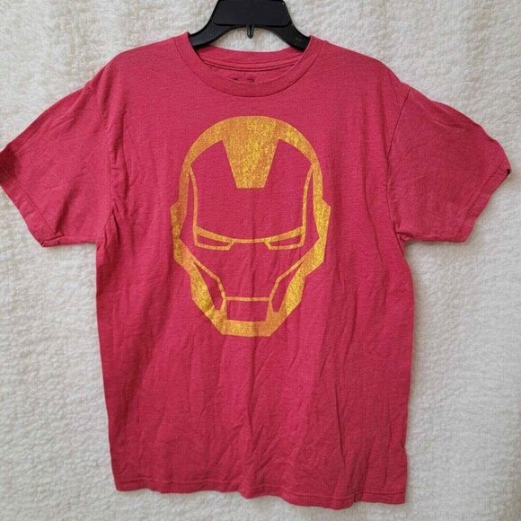Avengers T Shirt Mens Medium‎ red Short Sleeve Iron Man cotton Blend Comfort - Picture 1 of 6